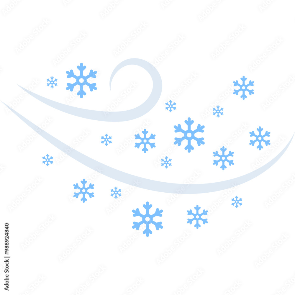 Wind Blowing Snowflakes