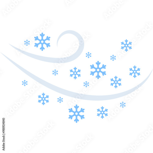 Wind Blowing Snowflakes