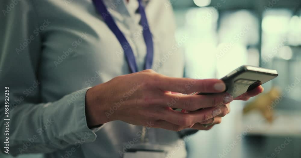 Business, hands and woman with smartphone, typing and internet with professional, app and connection. Closeup, person and employee with cellphone, social media and texting with message for contact Business, hands and woman with smartphone, typing and internet with professional, app and connection. Closeup, person and employee with cellphone, social media and texting with message for contact