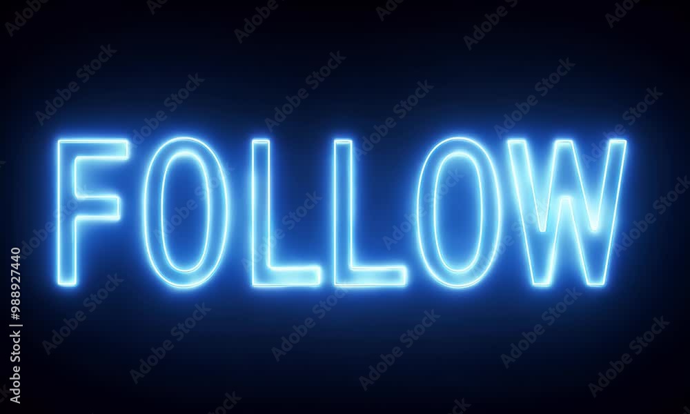 Video of neon led sign glowing Video of neon led sign glowing