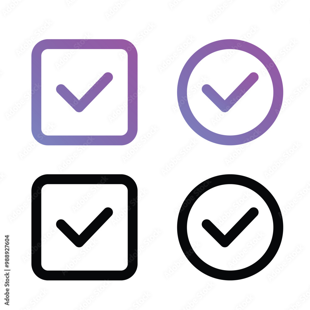 Approval checkmark icon vector illustration Approval checkmark icon vector illustration