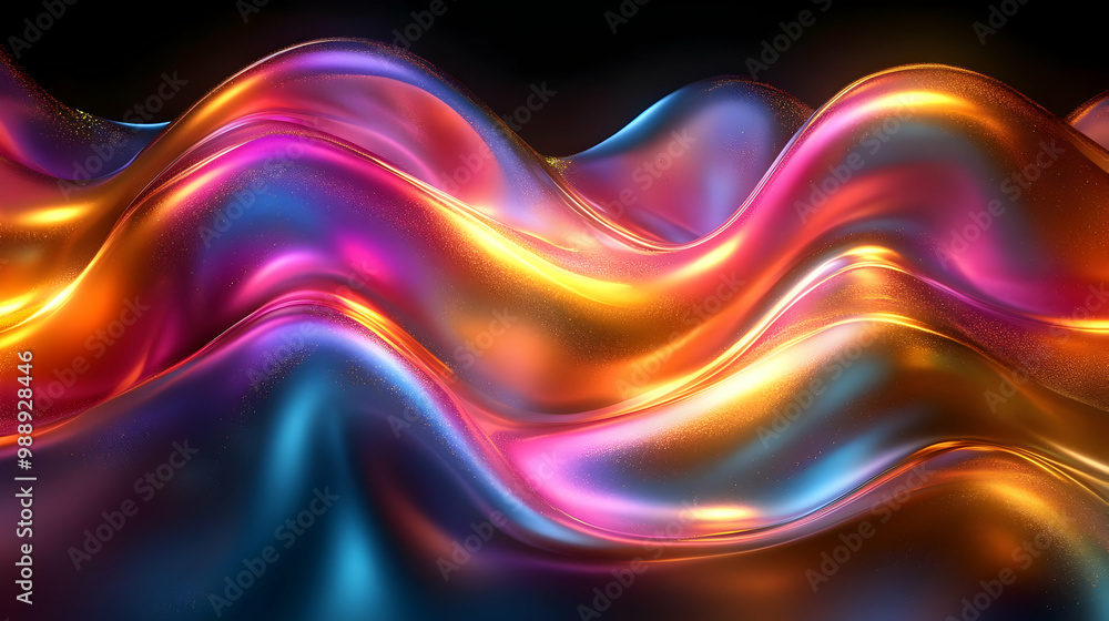 Abstract Waves of Color and Light