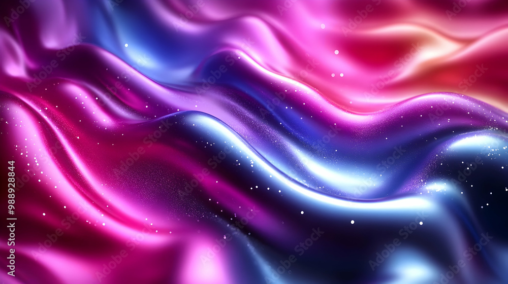 Abstract Wavy Liquid Gradient Background With Glittering Lights Abstract Wavy Liquid Gradient Background With Glittering Lights