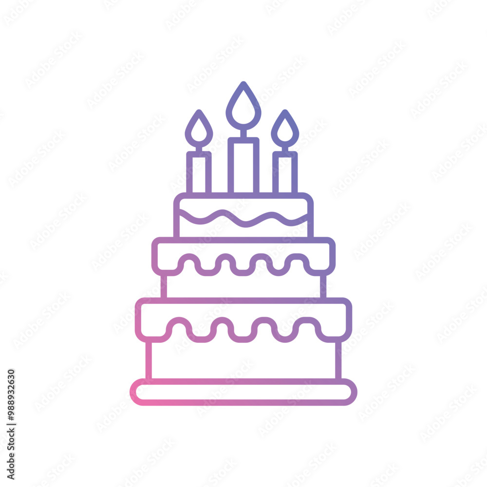 Cake vector icon stock illustration Cake vector icon stock illustration