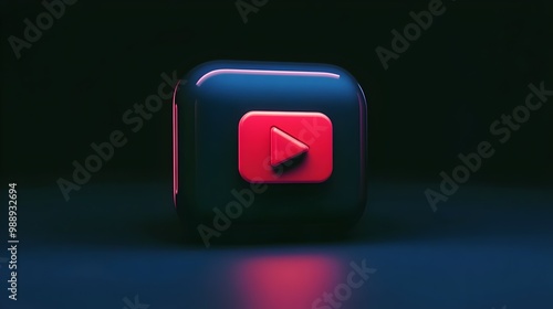 logo, symbol  for vlogger. Vlog icon. Vector design. Blogger or vlogger channel or social media stream vector icon with player arrow for video tube or live web podcast