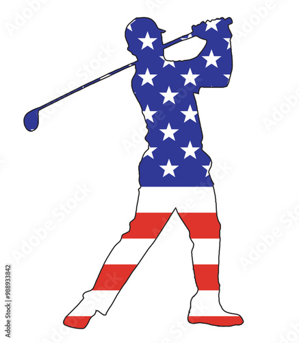 Golfer Swing Silhouette