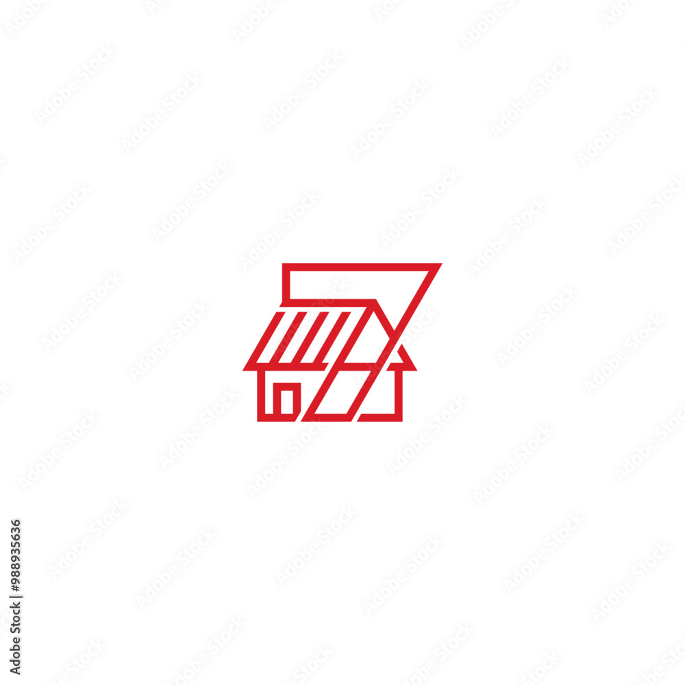 7 house number company logo design. 7 house number company logo design.