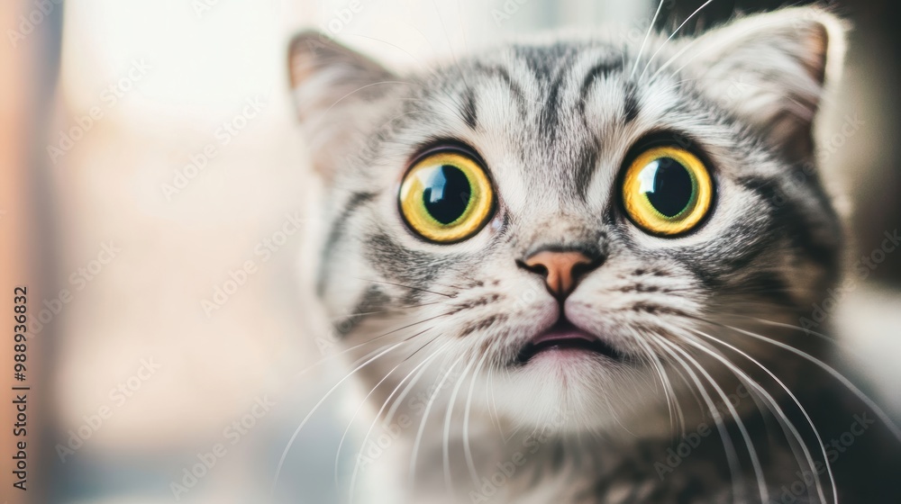 surprised cat make big eyes. American shorthair surprised cat or kitten funny face big eyes, cute, domestic, kitten, feline, Emotional surprised, kitty, wow. surprised cat make big eyes. American shorthair surprised cat or kitten funny face big eyes, cute, domestic, kitten, feline, Emotional surprised, kitty, wow.