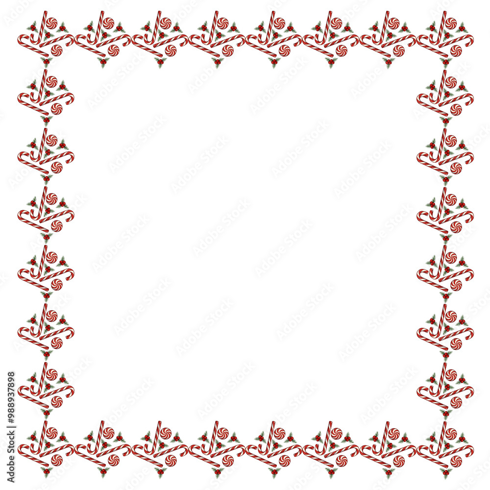 Red white candy illustration seamless pattern for winter season. Background, wallpaper, border Red white candy illustration seamless pattern for winter season. Background, wallpaper, border