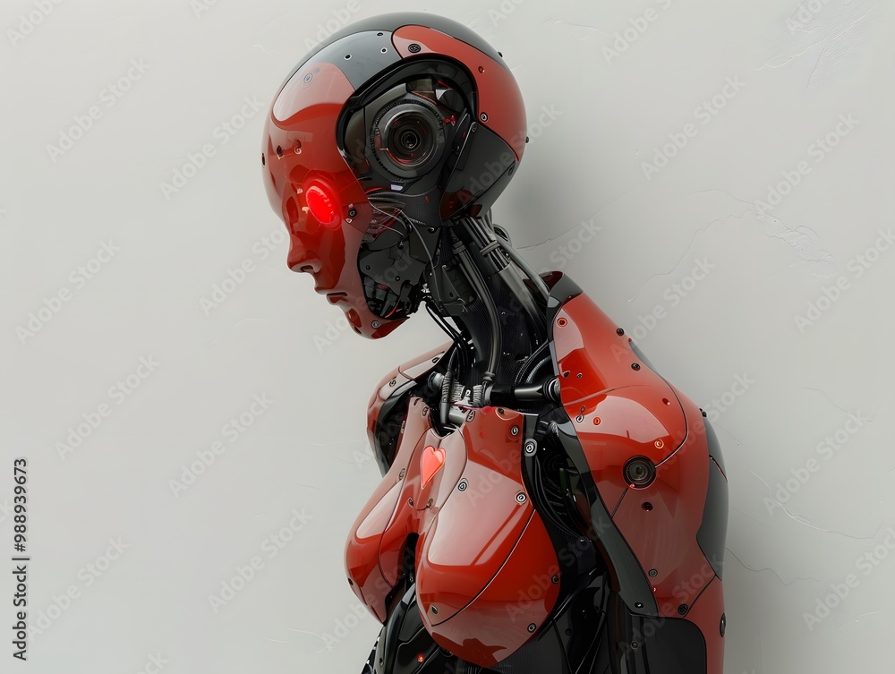 The Red-Eyed Sentinel: A Glimpse into the Future of Robotics, Artificial Intelligence in Profile, The Intersection of Man and Machine, Advanced Cybernetic Organism, The Watchful Guardian of Tomorrow’s The Red-Eyed Sentinel: A Glimpse into the Future of Robotics, Artificial Intelligence in Profile, The Intersection of Man and Machine, Advanced Cybernetic Organism, The Watchful Guardian of Tomorrow’s
