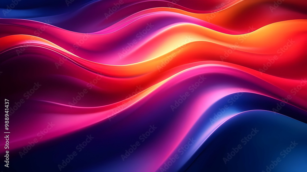 Abstract Colorful Waves Flowing Motion Abstract Colorful Waves Flowing Motion