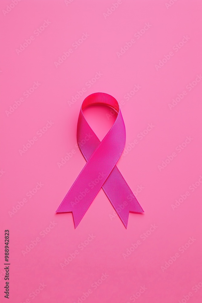 Breast Cancer Awareness Ribbon on Soft Pink/white Background with Space for Text and Messaging Breast Cancer Awareness Ribbon on Soft Pink/white Background with Space for Text and Messaging