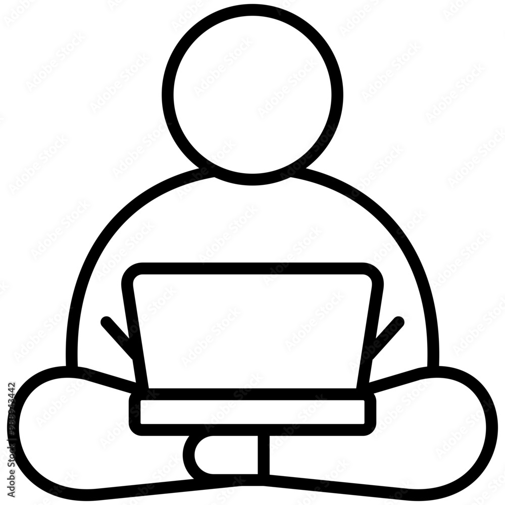 Naklejka premium Digital Nomad Icon