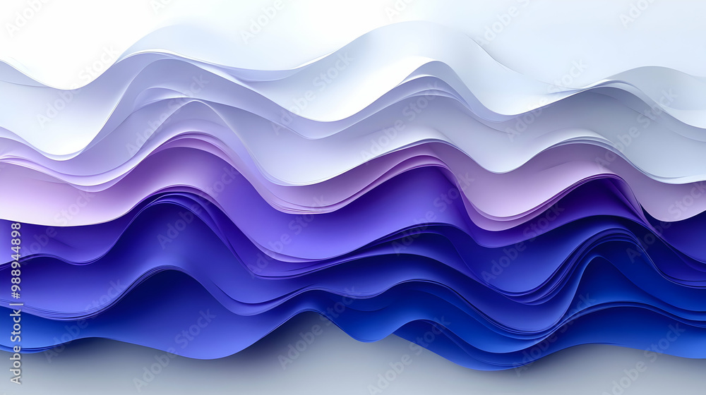 Abstract Wavy Paper Design in Purple & Blue Colors Abstract Wavy Paper Design in Purple & Blue Colors