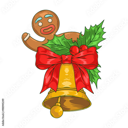 Christmas holiday detailed logotype colorful
