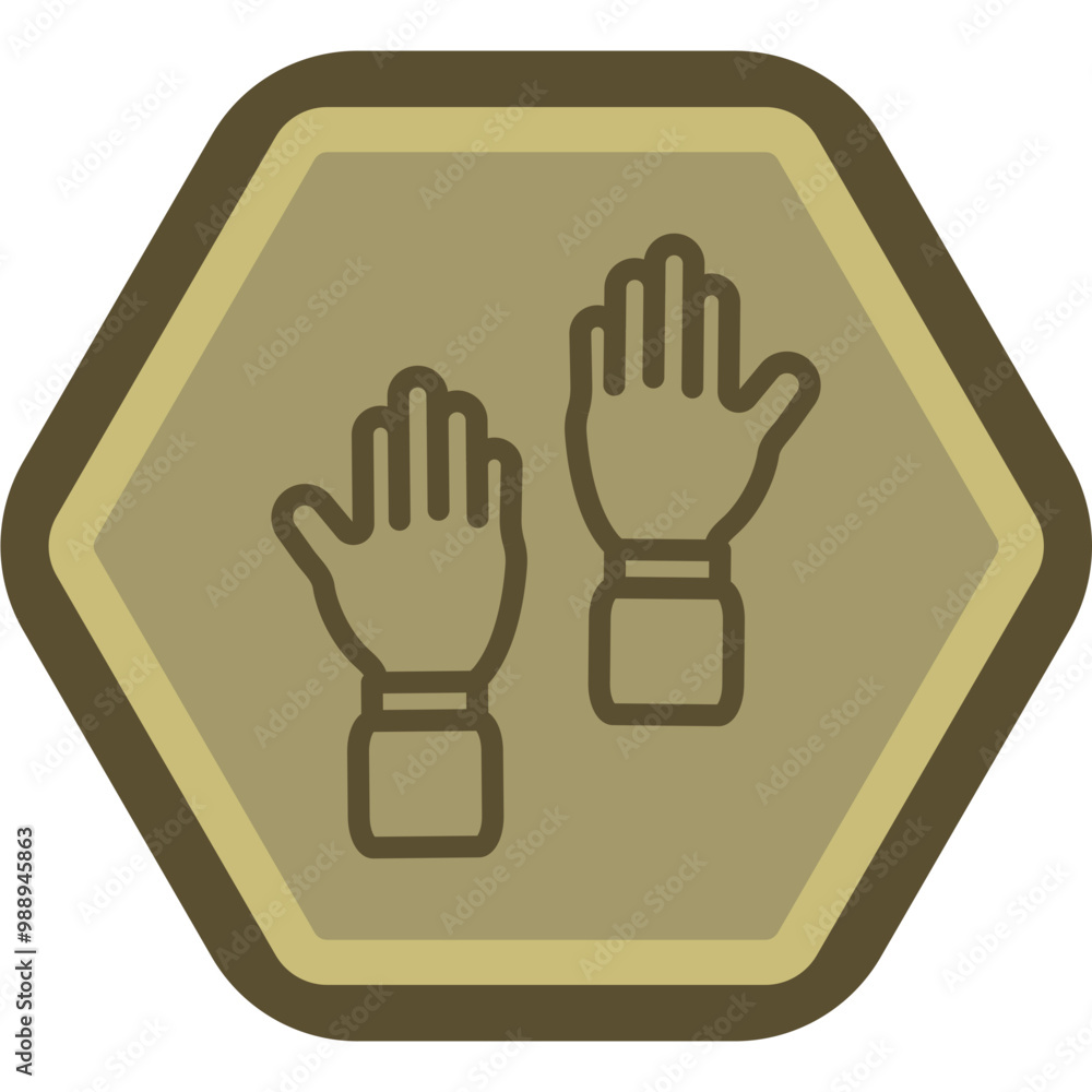 Hand up Vector Icon Design