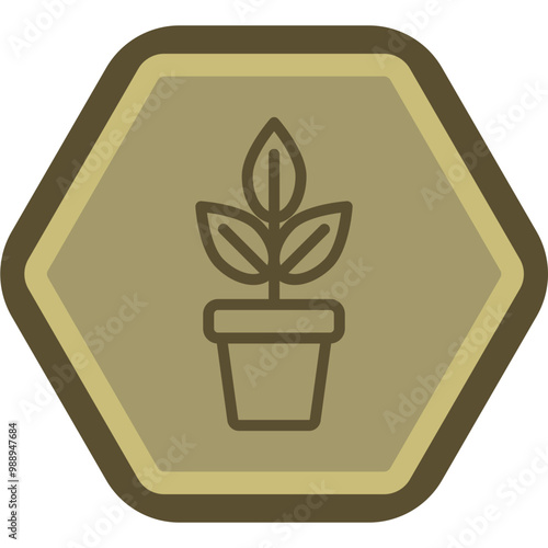 Indoor Plants Vector Icon Design