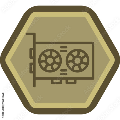 Video Card Vector Icon Design