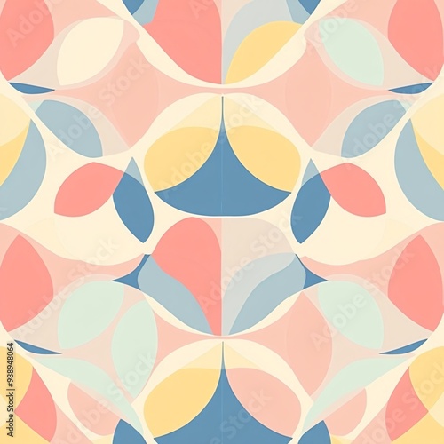 Colorful abstract leaf pattern design.
