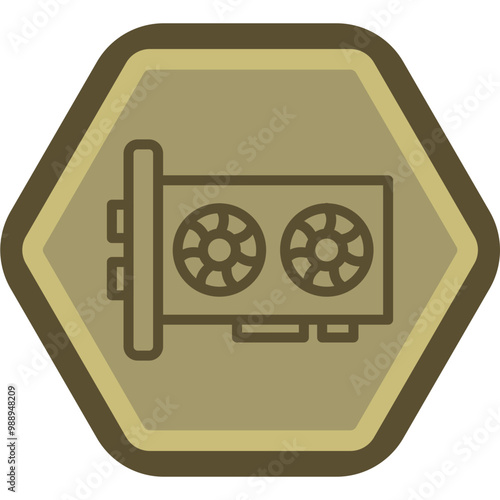 Graphic Card Vector Icon Design