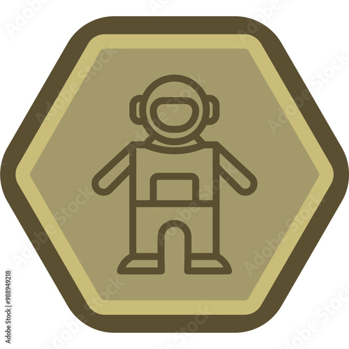 Space Suit Vector Icon Design