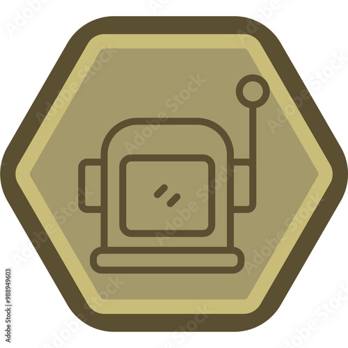 Astronaut Helmet Vector Icon Design