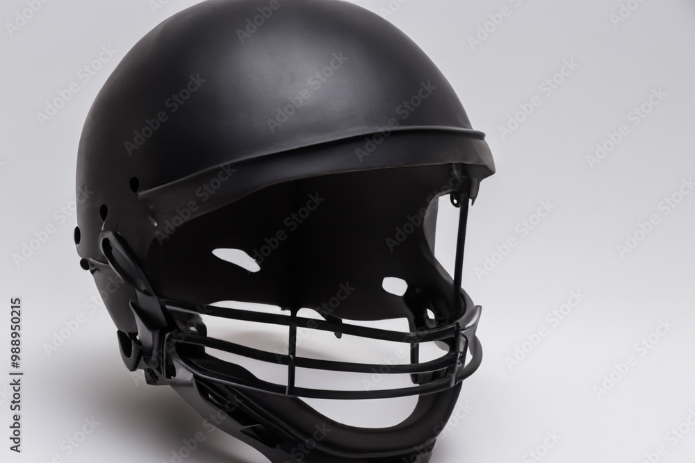 Fototapeta premium Man with helmet in white and on white . safety protection concept. footballer sports helmet in white on a . a man sports a helmet in white on a lifestyle.