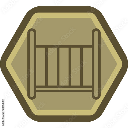 Crib Vector Icon Design