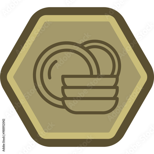 Dishware Vector Icon Design