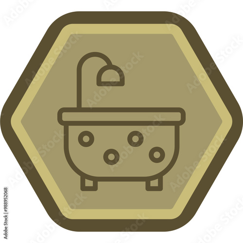 Bathtub Vector Icon Design
