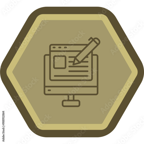 Blogging Vector Icon Design