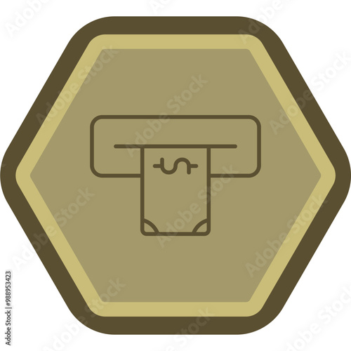 Cash Withdrawal Vector Icon Design