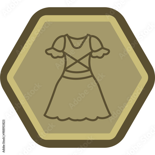 Dirndl Vector Icon Design