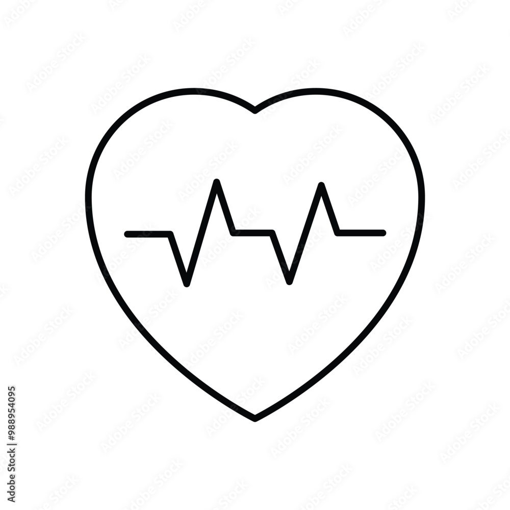 Heartbeat vector icon stock illustration Heartbeat vector icon stock illustration