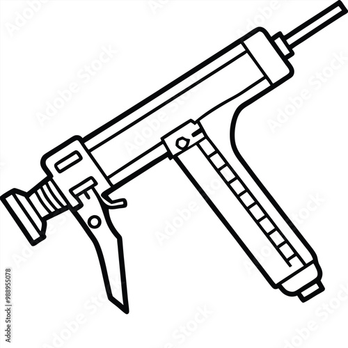 Caulking gun vector silhouette