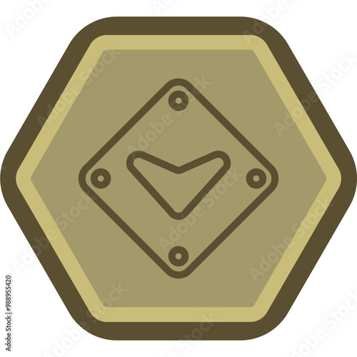Down Chevron Vector Icon Design