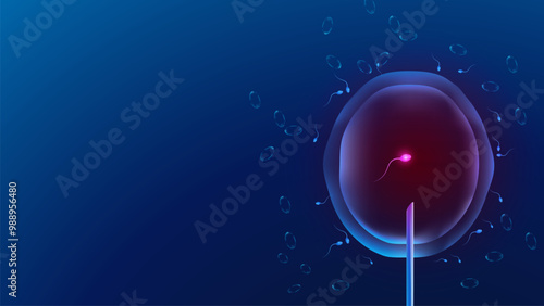 Artificial insemination human background blue vector editable
