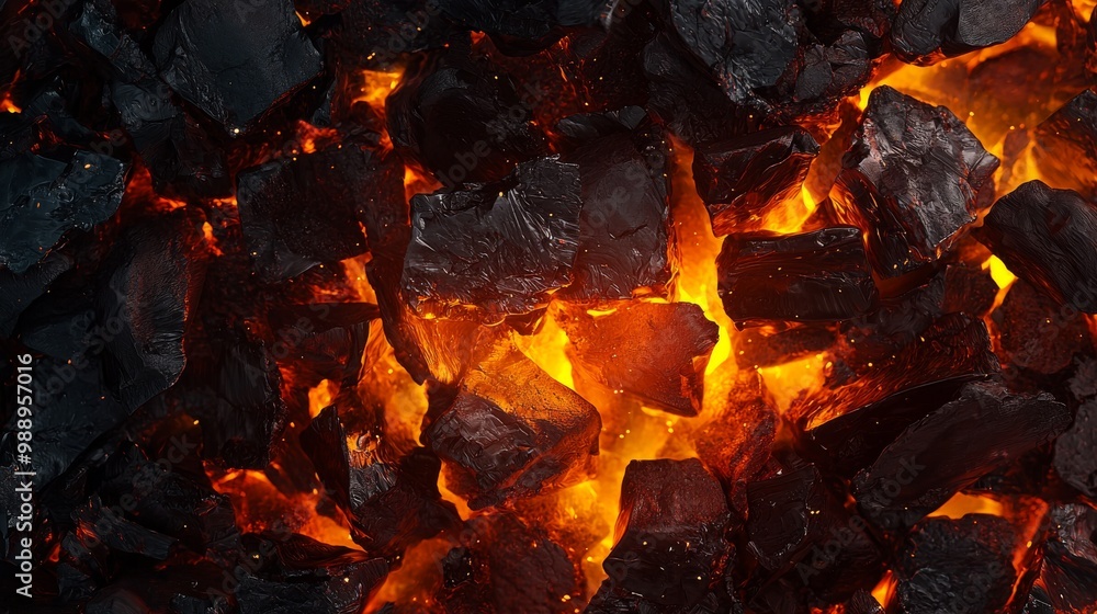 Smoldering Embers Transition from Yellow to Black Smoldering Embers Transition from Yellow to Black