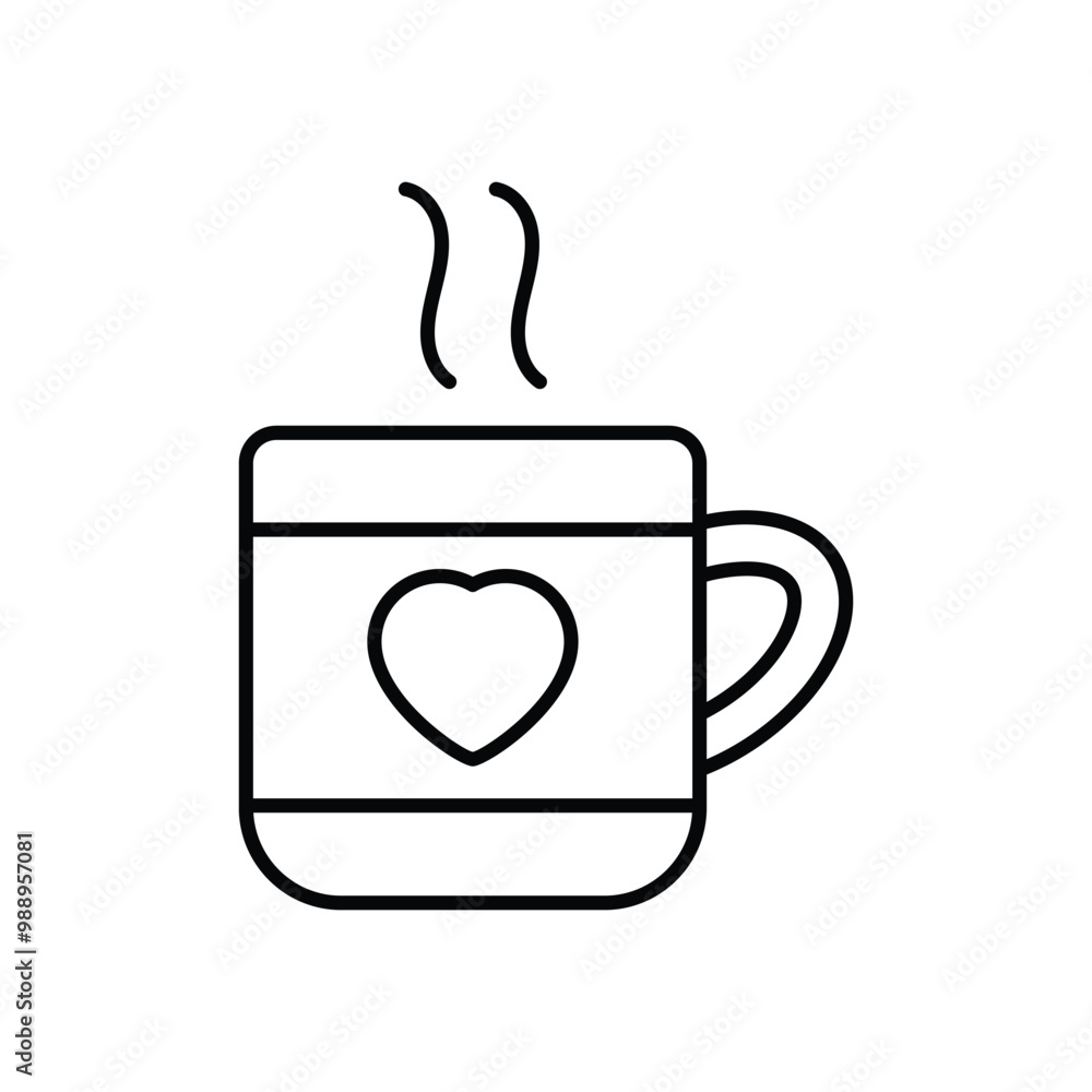 Coffee Cup vector icon stock illustration