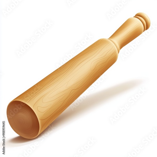 A classic wooden rolling pin photo