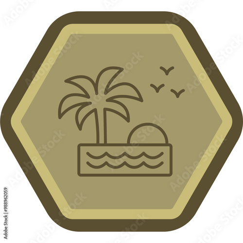 Oasis Vector Icon Design