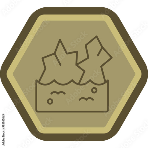 Glacier Vector Icon Design