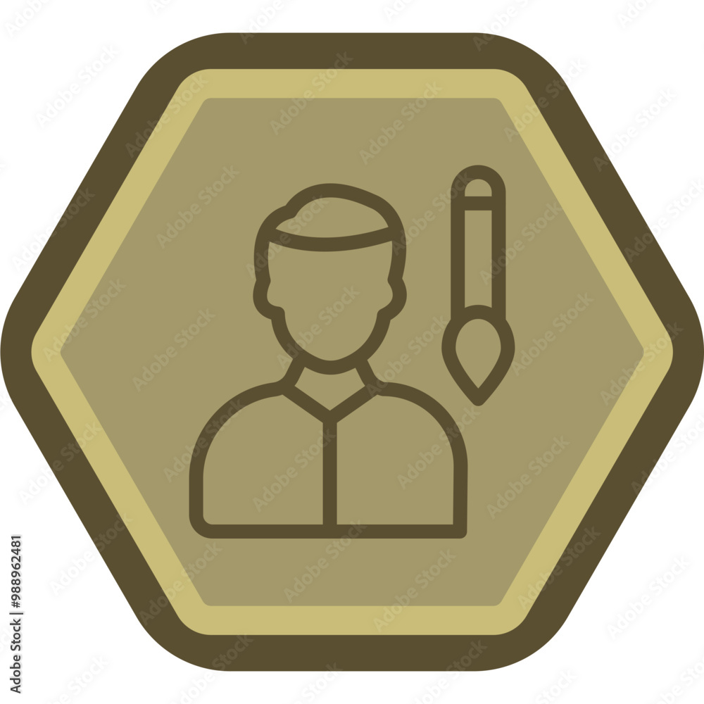 Artist Vector Icon Design Artist Vector Icon Design