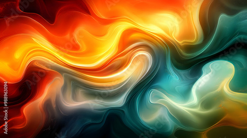 Abstract Art: Swirling Colors in Motion, A Visual Symphony of Hues