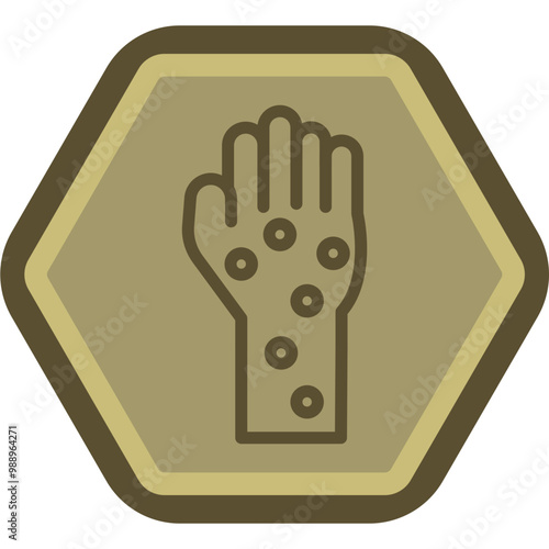 Hand Rash Vector Icon Design