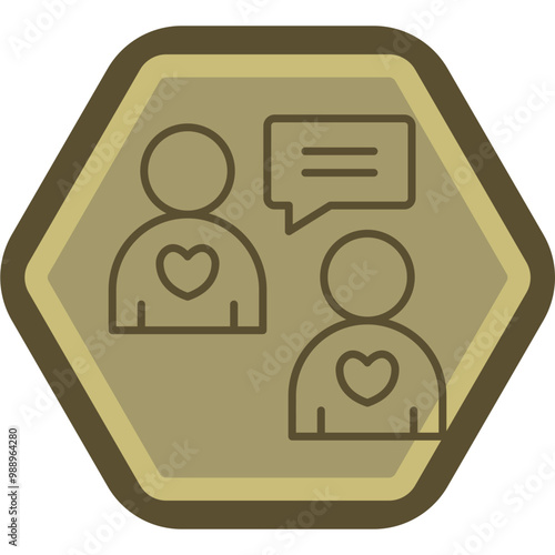 Gossiping Vector Icon Design