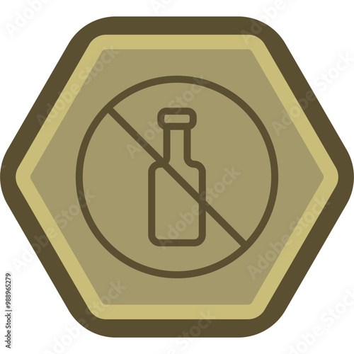 No Alcohol Vector Icon Design