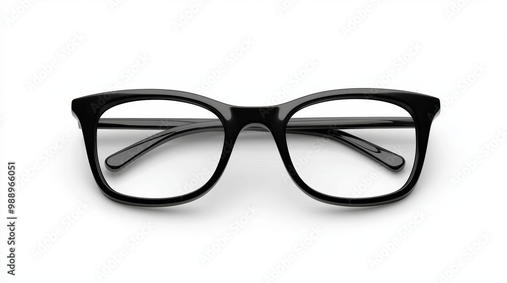 A pair of classic black reading glasses A pair of classic black reading glasses
