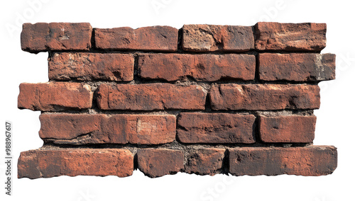 Fototapeta Naklejka Na Ścianę i Meble -  3d Brick wall isolate on transparency background
