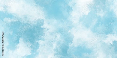 blue sky with Textured cloud, Abstract blue isolated on white background. Inspiring Views of Fluffy Clouds Blue Sky Background. Bright and enjoy with the sky refreshing Clearing day and Good weather.	